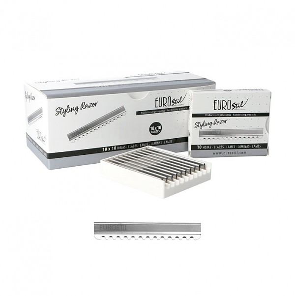 10 cajas 10 cuchillas profesionales euroestil styling blades
